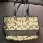 Coach  Brown & Tan Signature Canvas Shoulder Bag Photo 4