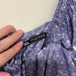 ZARA NWT  Purple Flower Cottagecore Feminine Babydoll Dress Size XS Photo 2
