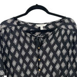 Garnet Hill  Remi Draped Romper‎ Black Diamond Print Bohemian Size XS Photo 4