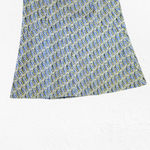 Talbots Y2K  Blue Green Silk Blend Retro Mod Print A-Line Midi Skirt Size 10 Photo 5