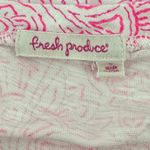 Fresh Produce  Dalia Pink Paisley Print 3/4 Sleeve Cotton Dress Pockets USA Photo 3