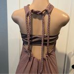 Crinkled gauze women’s 2 piece halter maxi dress Dusty Rose M Beachy coastal Size M Photo 11