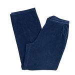 L.L.Bean  Women's Navy Blue Velour Stretch Pants Size L Med Tall pockets Photo 4