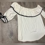 Sweet Wanderer  Off-Shoulder Cream Top | Shirt Photo 2