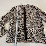 St. John  Sport Vintage Wool Animal Print Sweater‎ Jacket Full Zip Rare Pattern Photo 6