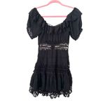 Free People FREE‎ PEOPLE Cruel Intentions Boho Mini Dress Black Sz 4 Photo 4
