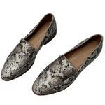 Madewell  Frances Leather Snake Pointed Toe Flat Loafers Size 6.5 Photo 2