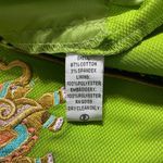 Bob Mackie NEW  Large Top Embroidered Cardigan Blazer Button Up Green Elephant Photo 6