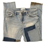 Loft Patchwork Boyfriend Jeans Distressed Denim Light Wash Pants Size 24 / 00 Photo 1