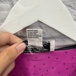 J.O. Classic Satin Silky Sleep Shirt Size M Purple Black Dot Short Sleeve Pocket Size M Photo 3