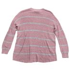 American Eagle Women's Pink/Gray Striped Jegging Fit Crew Neck Sweater Size S Photo 2