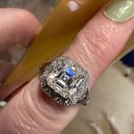 Elegant 2.5 carat moissanite princess cut ring size 7 Silver Photo 0