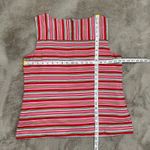 Talbots  Women's 14 Silk‎ Sleeveless Tank Top Pink Stripe 100% Silk Shell Career Photo 1