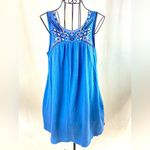 Roxy Blue Tank Mini Dress With Southwest Embroidery Women’s Size XS Photo 12