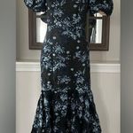 Elliatt  Planetary Asymmetric Jacquard Maxi Dress, Navy/Black, New w/Tag $389.95 Photo 6