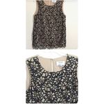 Lela Rose Target Sz MD Guipure Lace Top Black Floral Lace Overlay Beige Tan Size M Photo 1