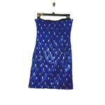 Sans Souci Sparkle Sequin Mini Dress Strapless Small Blue Festive Holiday Party Photo 1