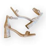 Steve Madden  Reverie suede Sandals, chunky heel, nude, size 9.5, like new! Photo 2