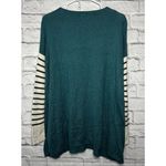 Matilda Jane  Women Corie Pullover Boho Sweater Tunic Teal Striped Sleeves M. Photo 3