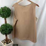 NYDJ  Tan Knit Short Sleeve Tank Top NEW L/XL Photo 1