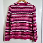 Talbots  Lambswool Blend Cardigan Sweater Shades of Pink Medium Petite fair isle Photo 2