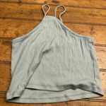 J Crew | Ribbed‎ Cropped Halter Tank Light Green XS Photo 2