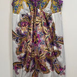 ECI  New York Dress‎ size 2 Silky Slip Babydoll Purple Paisley Boho Photo 0