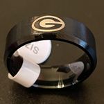 8mm Green Bay packers black ring size 10 Photo 2