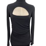 Nookie  Charlize Mini Dress Long Sleeve Ruched Mock Neck Cut Out black Size Large Photo 3