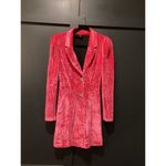 River Island  Pink Velvet Blazer tux Mini Dress Long Sleeve Diamond Buttons 6 Photo 1
