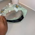 Mint Green Faux Pearl & Butterfly Headband Photo 1