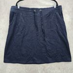 Basic Editions Navy Blue Mini Short Cotton Skirt Plus 1X Photo 0