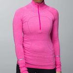 Lululemon Sz 4 Women Pullover Run Swiftly Tech 1/2 Zip High Neck Magenta Gorpcor Photo 0