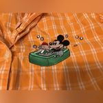 Disney Walt  World orange plaid Mickey Mouse bathtub long sleeve -S/M Photo 4