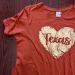 Womens Texas Longhorns heart burnt orange gold short sleeve shirt Photo 2