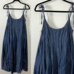 Free People Denim Dreams Midi Dress in 70s Blue Size Small Jean Jumper Retro Photo 10