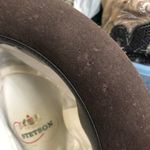 Royal John B Stetson Casino Gambler Panama Fedora Felt Wool Hat Cap Boater Vintage Sz 7 1/4 Brown Striped Photo 7