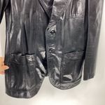 Vintage AB FLIP HOLM black leather double breasted jacket unisex street wear Size M Photo 1