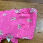 Maeve Anthropologie Embroidered Tie Front Bandeau Top Bright Pink Linen Blend XL Photo 1