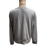 Gray Sweatshirt with Crochet Lace Sleeves Photo 1