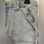 Democracy  Ab-Solution Womens Cargo Light Denim Stretch Blue Boyfriend Shorts; 10 Photo 1