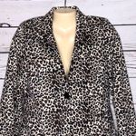 Forever 21 NWT Size L Animal Print One Button Notch Collar Blazer Jacket Photo 1