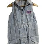 NHRA racing shirt drag racing‎ vintage 90’s sleeveless small button down Blue Photo 0