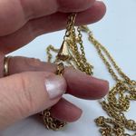 Vintage 52” long double chain necklace. Boho festival layering. Gold Photo 6