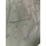 Denim & Co Denim Co Embroidered Collared Button Up Shirt Green Floral Women's XL Photo 1