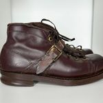 Vintage Leather Ski Boots Womens Size 6 Antique Collectible Winter Outdoor Aspen Brown Photo 0