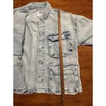 SO Y2K Jean Jacket Large Light Wash Pocket VTG Women’s Denim Coat L Fall Collared Photo 5