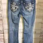 Miss Me jeans standard boot cut size 25 white wash color distressed western jean Photo 1