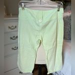 Roommates Searsucker Lime Green Cotton Pants Capri Cropped Womens Small Photo 5