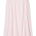 LAKE pajamas nightgown dress ruffles stripes peach pink orange soft cotton pima White Photo 0